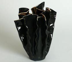 rippled vases
