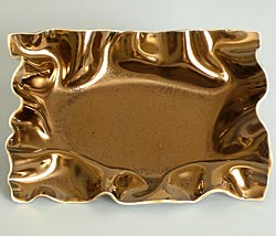 gold rectangle plates