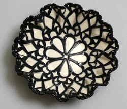 black and white bowl